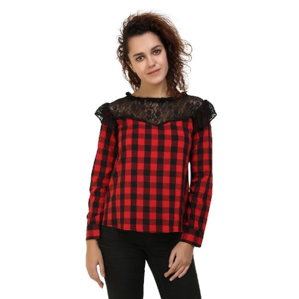 Ladies Designer Red Tops 05