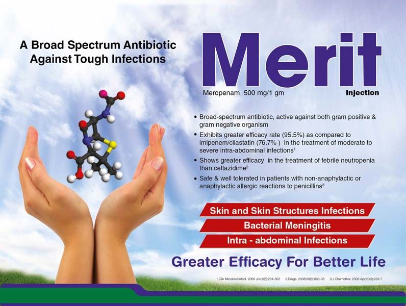 Merit 1 gm (Meropenem 1 gm Injection)