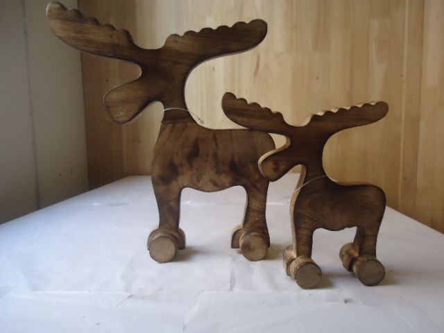 Wooden Dog Statue