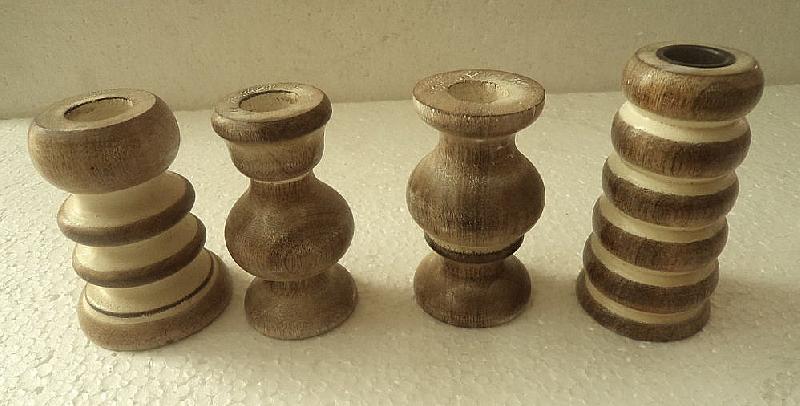 Wooden T-Light Candle Holders 02