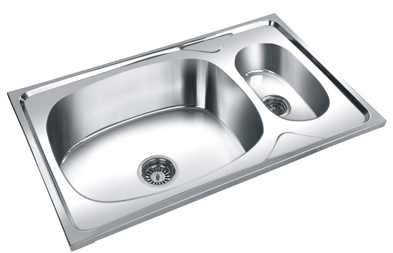 Double Bowl Kitchen Sink Without Drainboard 02