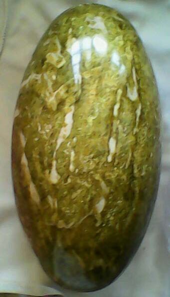 Agate Shivlingam Green Stone