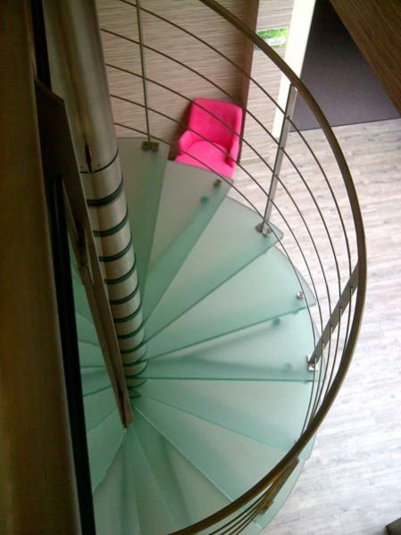 Spiral Glass Staircase