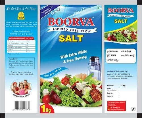 Boorva Iodised Free Flow Salt (1Kg)