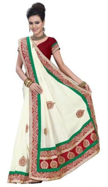 Aanchal Collection Multi Color Silk Saree