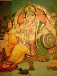 Lord Shree Ganesha Painting with Real Gold Emboss