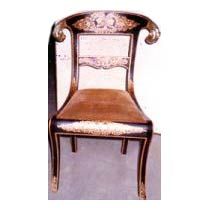 Wooden Chair with Gold Antique Work