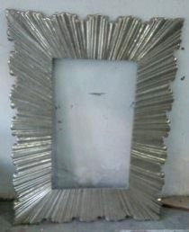 Wooden Frame with Mounted Metal