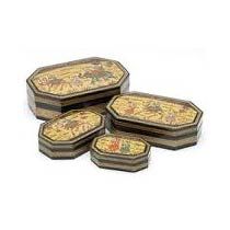 Wooden Miniature Painted Four Boxes Set
