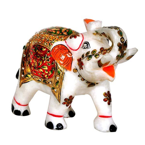 Marble Elephant Statue 01