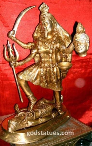Brass Kali Mata Statue (16 Inch)