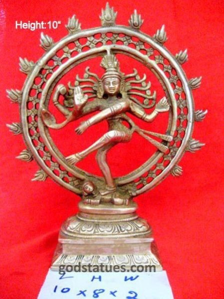 Brass Natraj Statue (10 Inch)