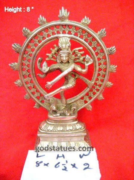 Brass Natraj Statue (8 Inch)