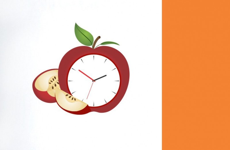 Apple PVC Wall Clock