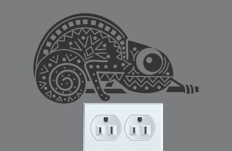 Chameleon PVC Switch Board Wall Sticker
