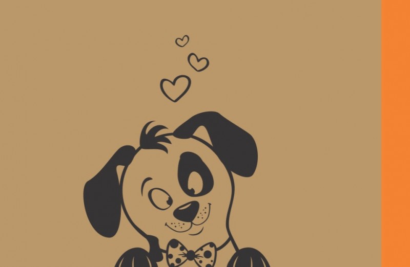 Dog Silhouette PVC Switch Board Wall Sticker