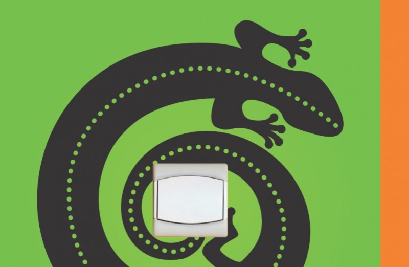 Gecko PVC Switch Board Wall Sticker