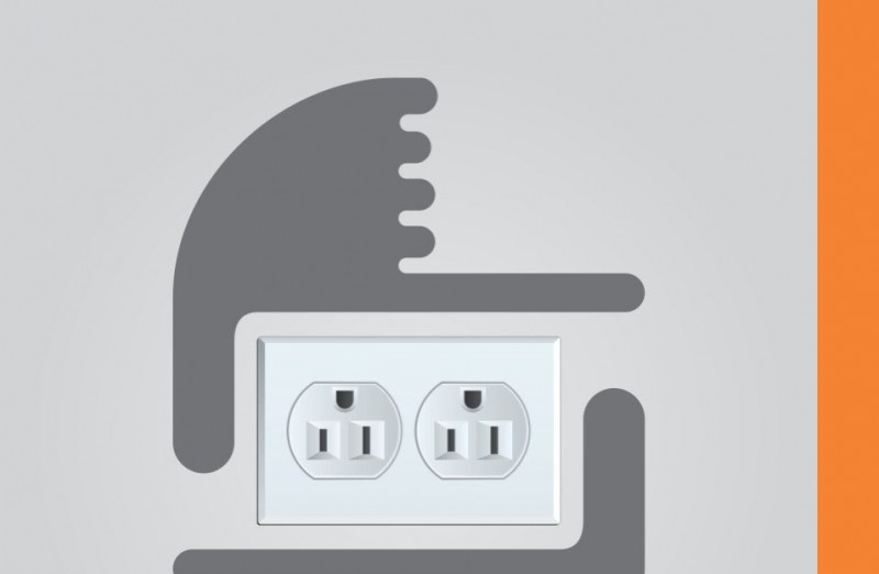 Hands PVC Switch Board Wall Sticker