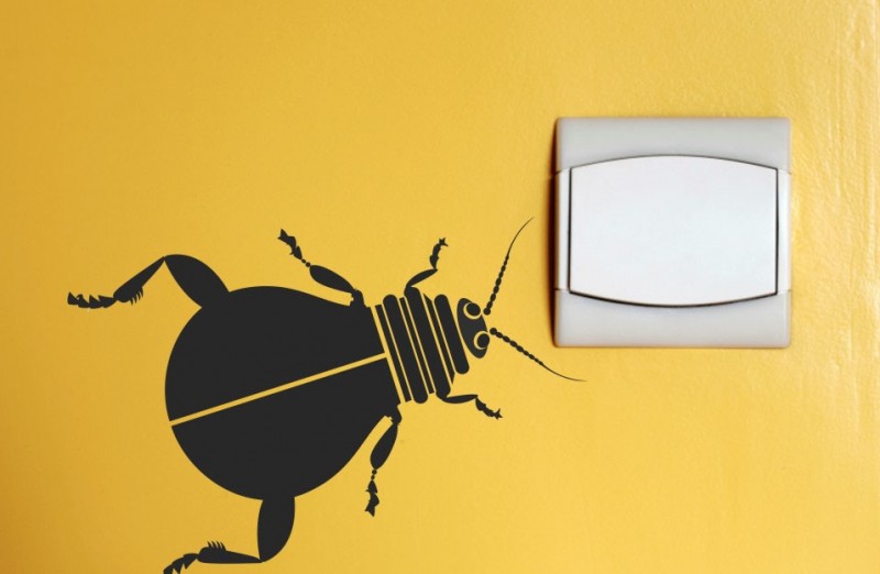Insects PVC Switch Board Wall Sticker