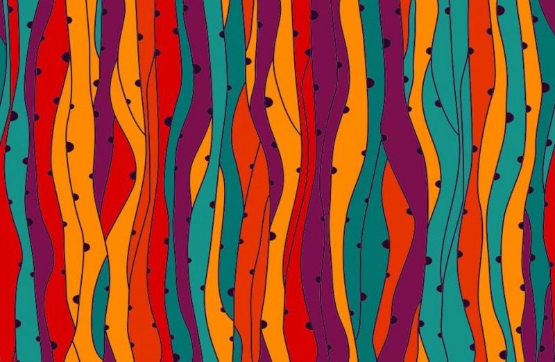 Seamless Waves Pvc Wallpaper