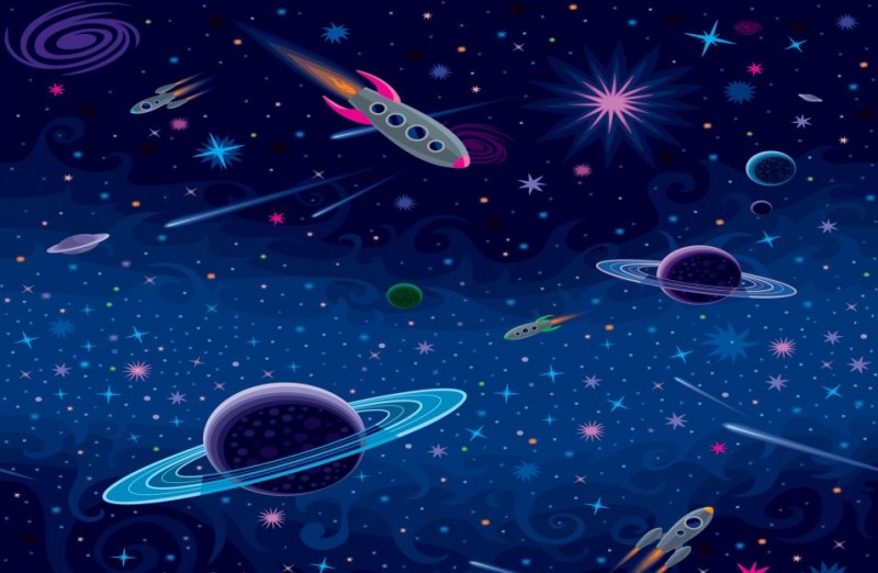 Space Pvc Wallpaper