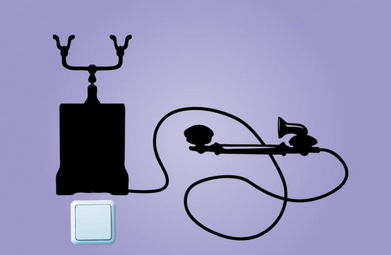 Telephone PVC Switch Board Wall Sticker