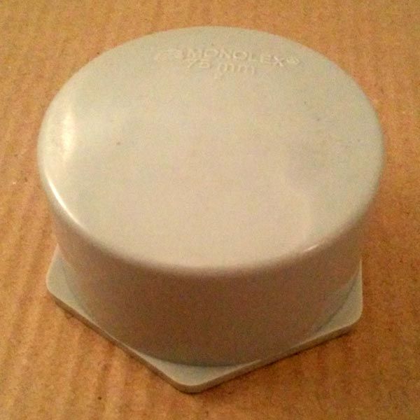 PVC Threaded End Cap (75mm)