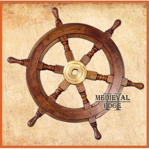 24 Inch Wooden Ship Wheel