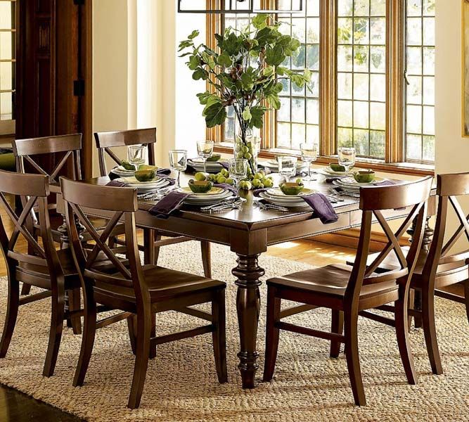 Interior Dining Room Wooden Dining Table Set