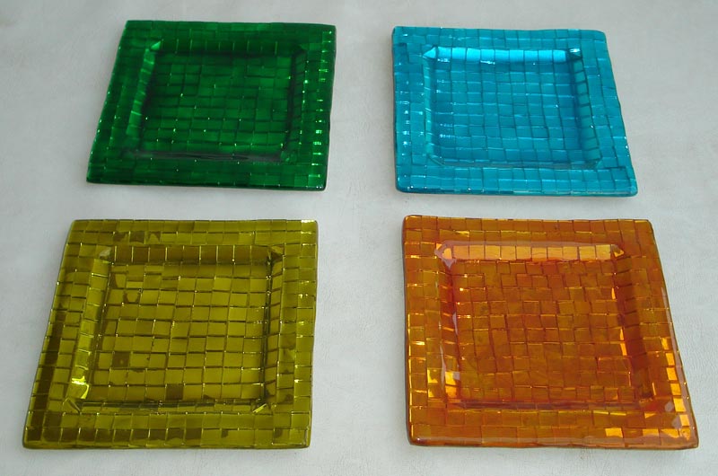 Aluminium Coloured Candle Tray 01