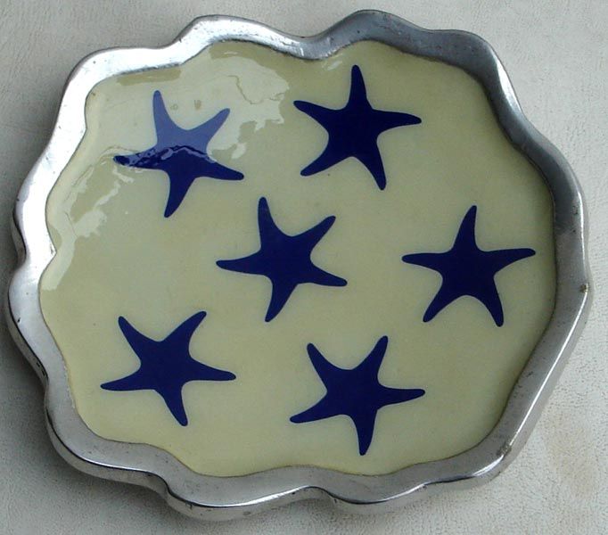 Aluminium Coloured Candle Tray 06