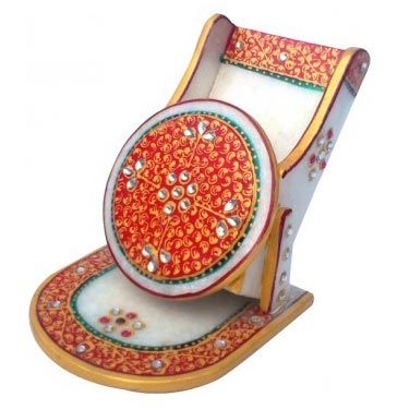 Marble Meenakari Mobile Stand without Clock