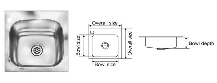 Square Unique Kitchen Sink