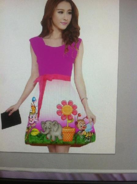 Girls Digital Printed Frock 04