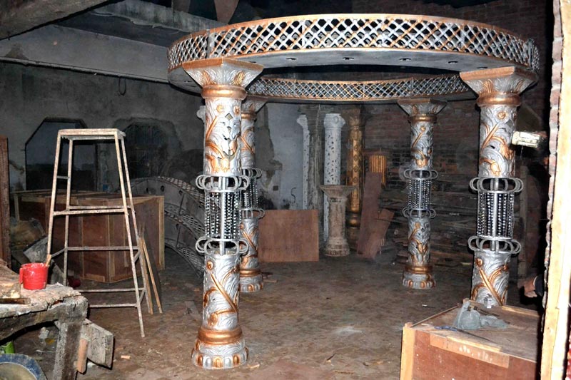 Round Wedding Fiber Mandap