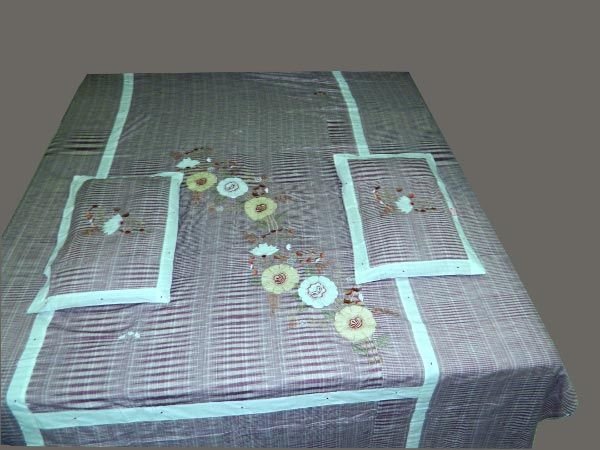 Unique Stretchable Cloth Patch Work Bed Sheet Raj Blue
