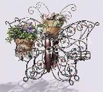 Butterfly Shape Metal Flower Pot Stand