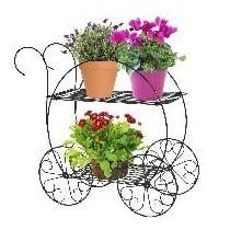 Small Trolley Metal Flower Pot Stand