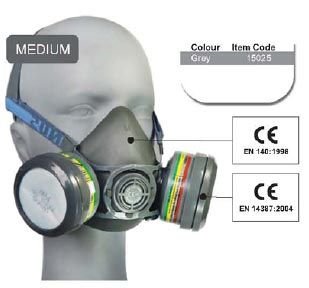 Dual Filter Half Mask Respirator