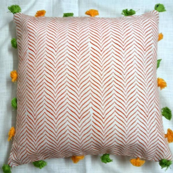 Hand Block Printed Cushion Cover