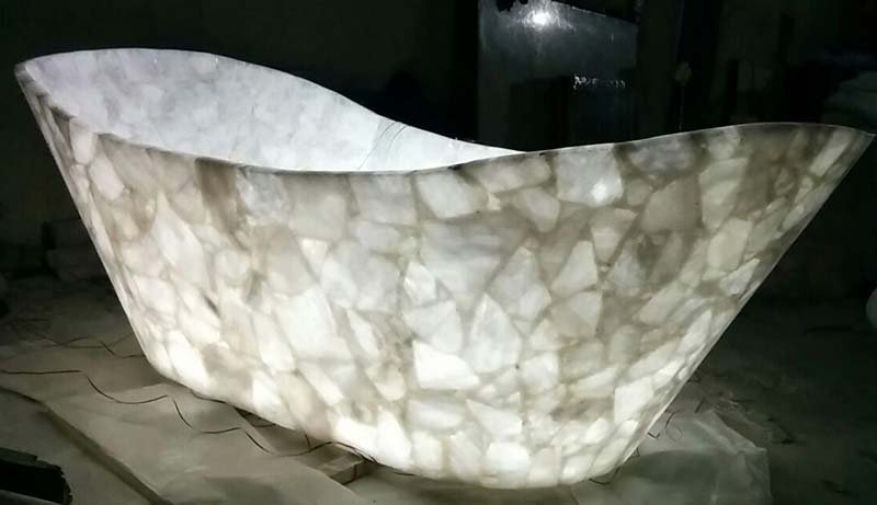 White Quartz Bath Tub