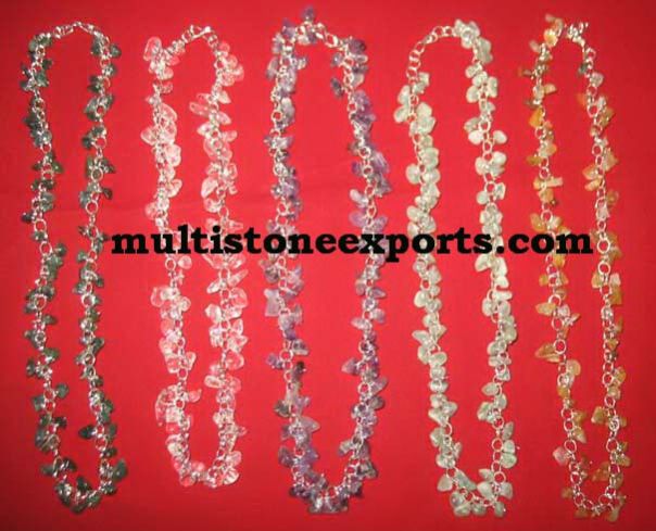 Mix Gemstone Chips Necklace