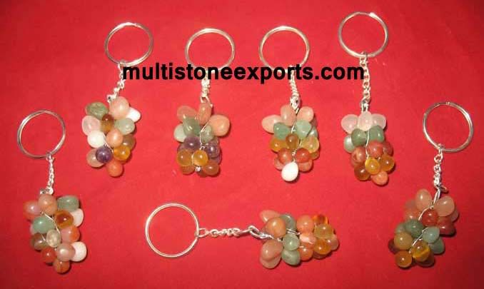 Tumbled Grape Shape Keychains