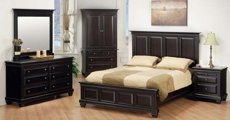Panel Sheesham Wood Bedroom Furniture Set