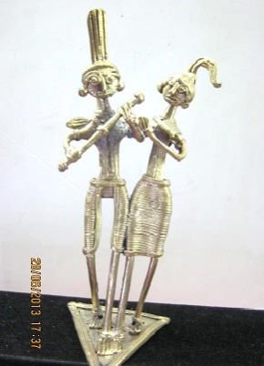 Handmade Dokra Couple Statue