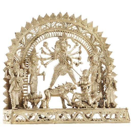 Handmade Dokra Durga Maa Statue