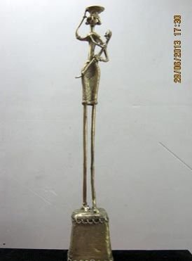 Handmade Dokra Lady Statue