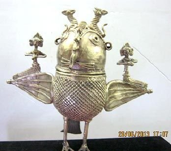 Handmade Dokra Owl Statue