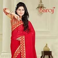 Latest Plain Border Saree