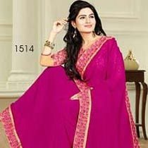 Sober Plain Border Saree